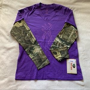 NWT Purple Browning Long Sleeve Size Small